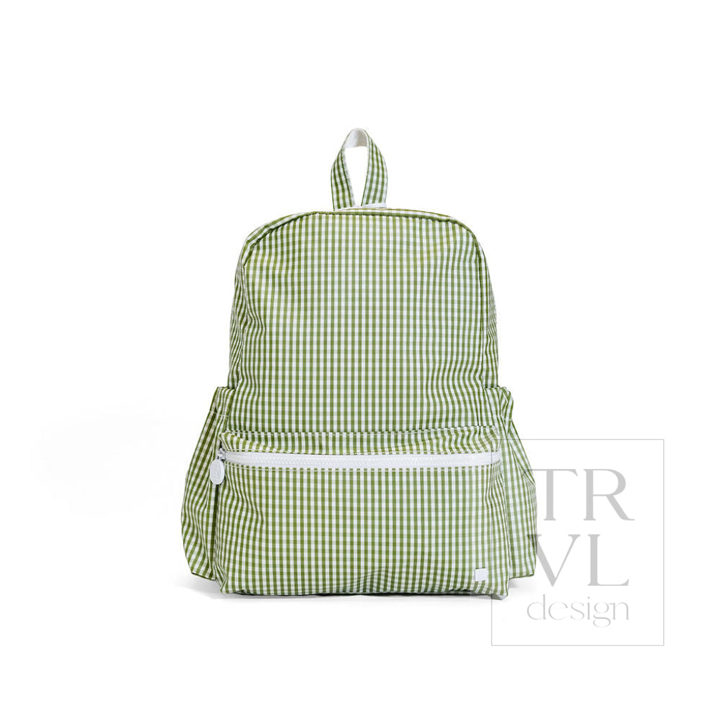 TRVL Backpack - Gingham Moss