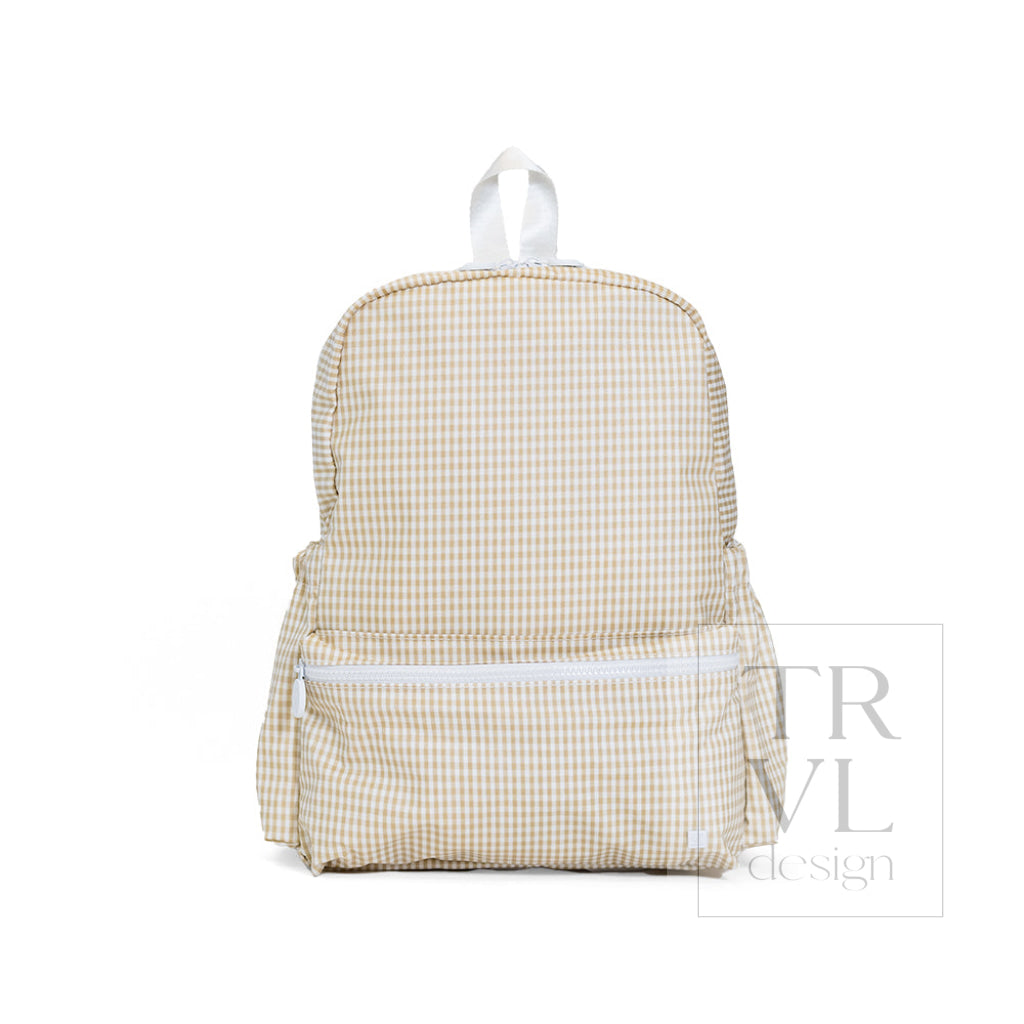 TRVL Backpack - Gingham New Khaki 3