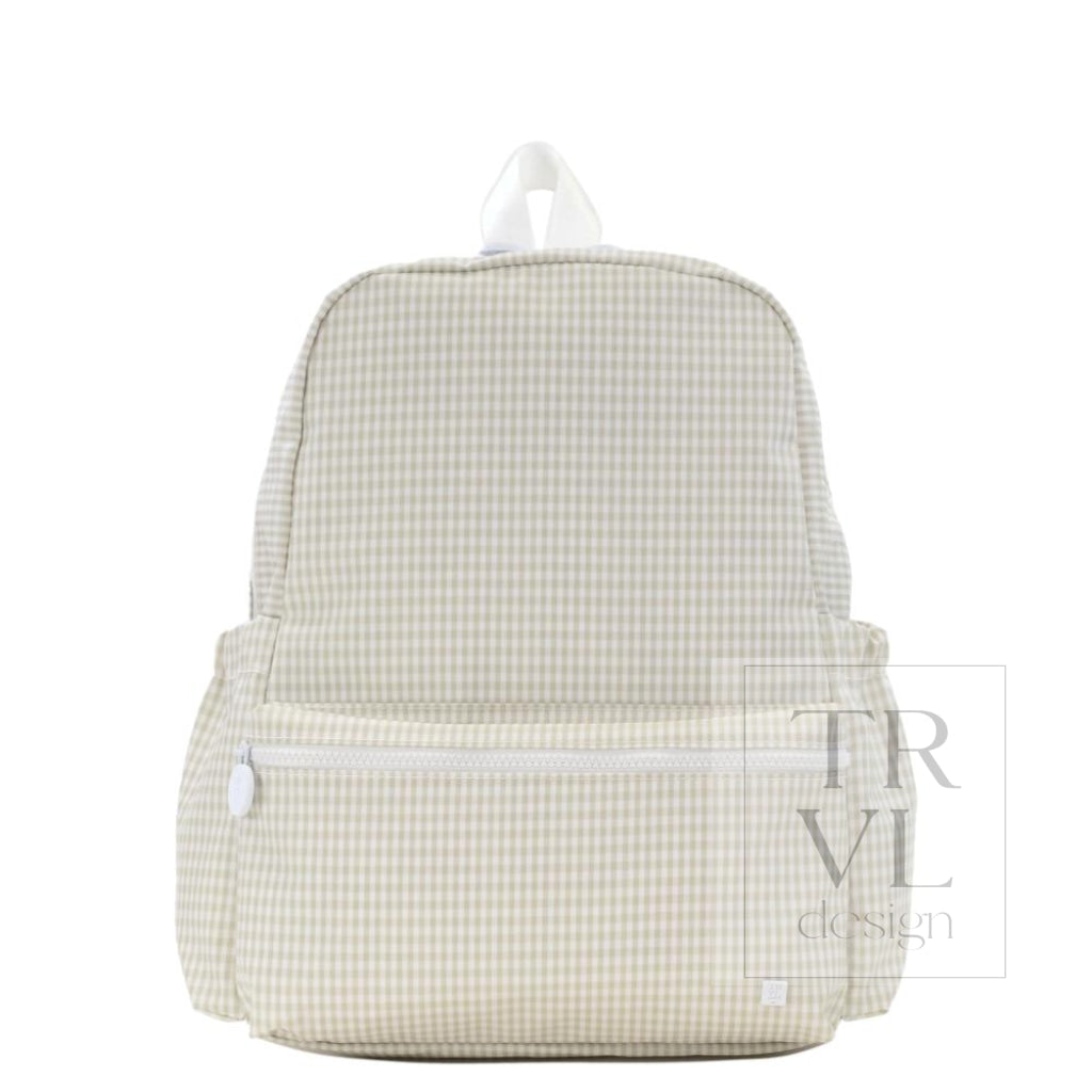 TRVL Backpack - Gingham Pearl Grey