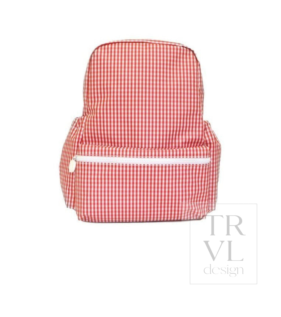 TRVL Backpack - Gingham Red