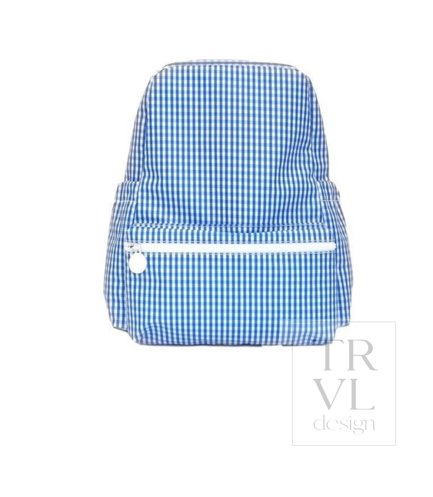 TRVL Backpack - Gingham Royal