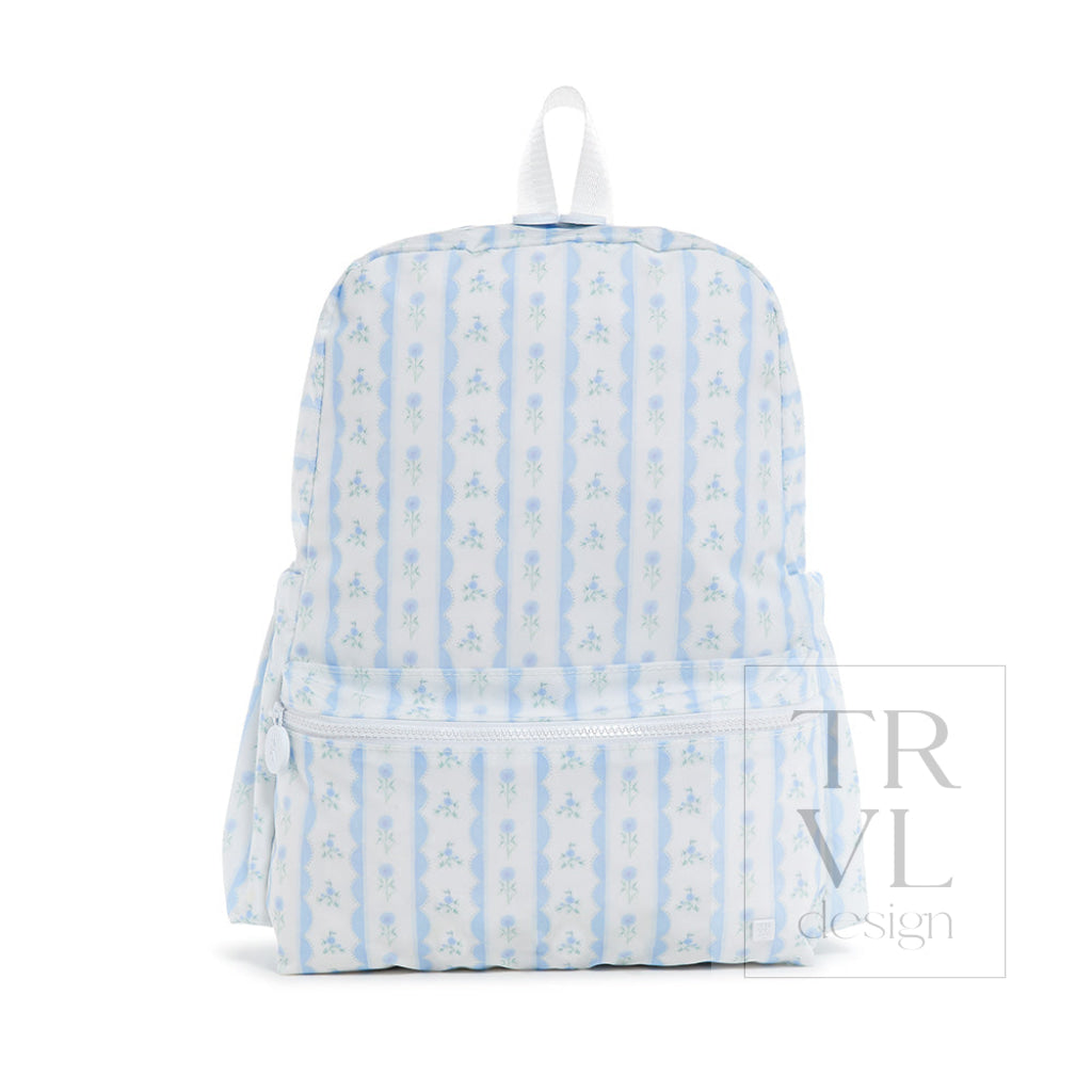 TRVL Backpack - Ribbon Floral Blue
