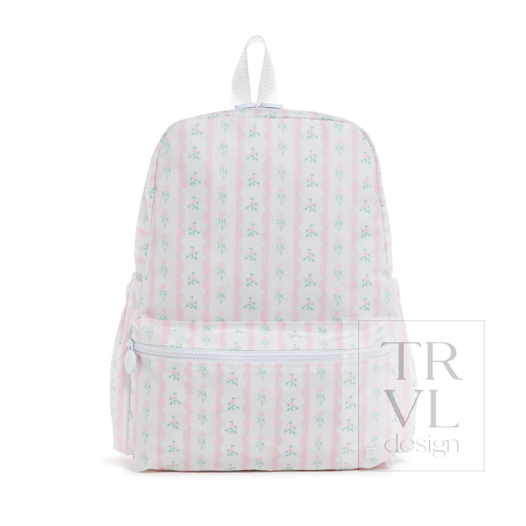 TRVL Backpack - Ribbon Floral Pink