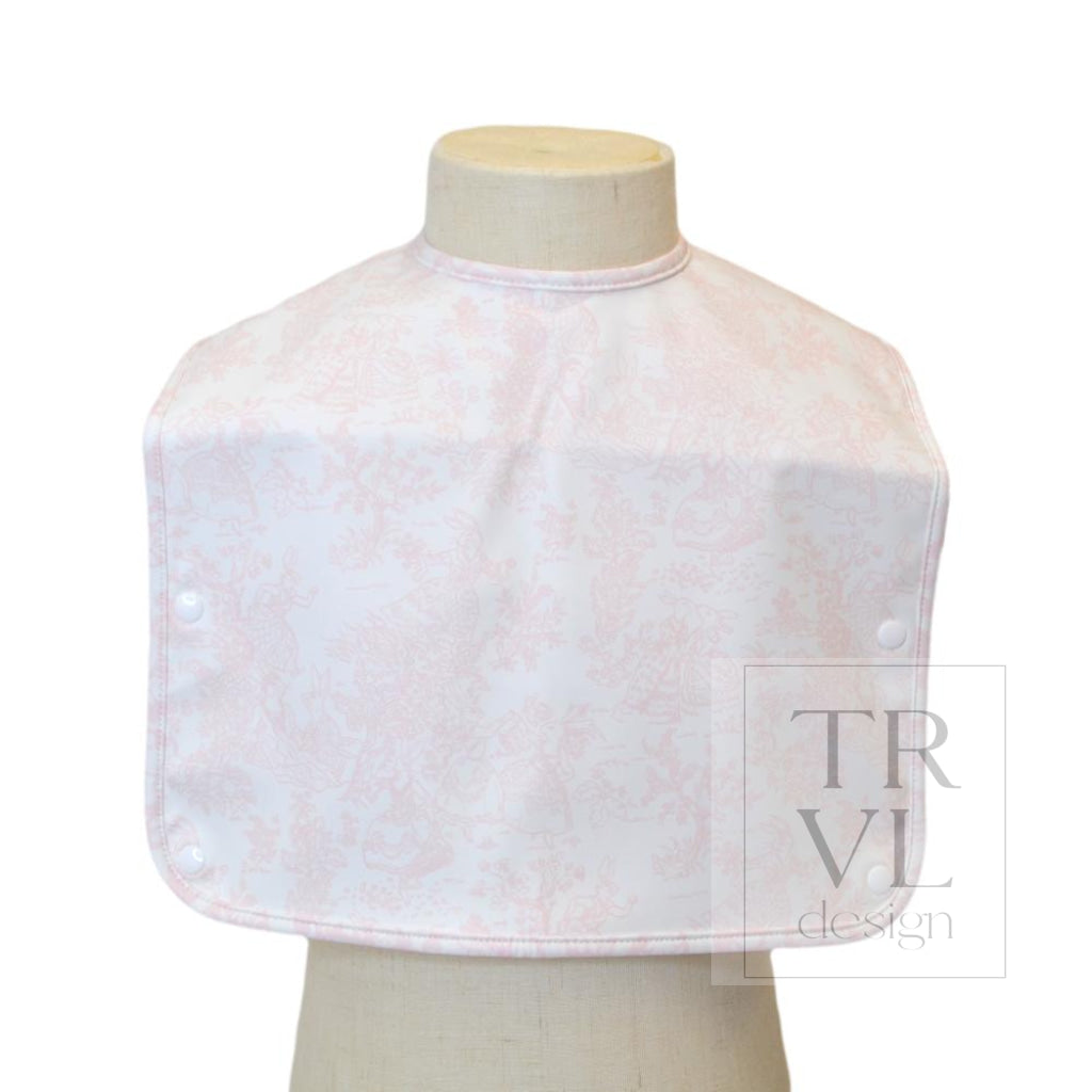 TRVL Best Bib - Bunny Toile Pink