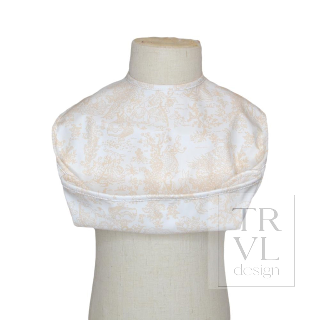 TRVL Best Bib - Bunny Toile Sand