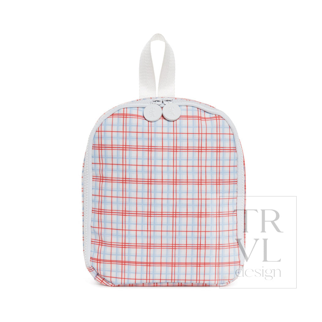 TRVL Bring It Lunch Bag - Classic Plaid Red