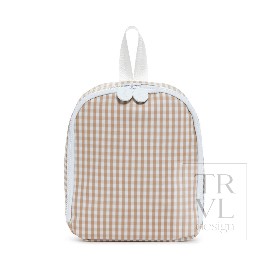 TRVL Bring It Lunch Bag - Gingham Khaki
