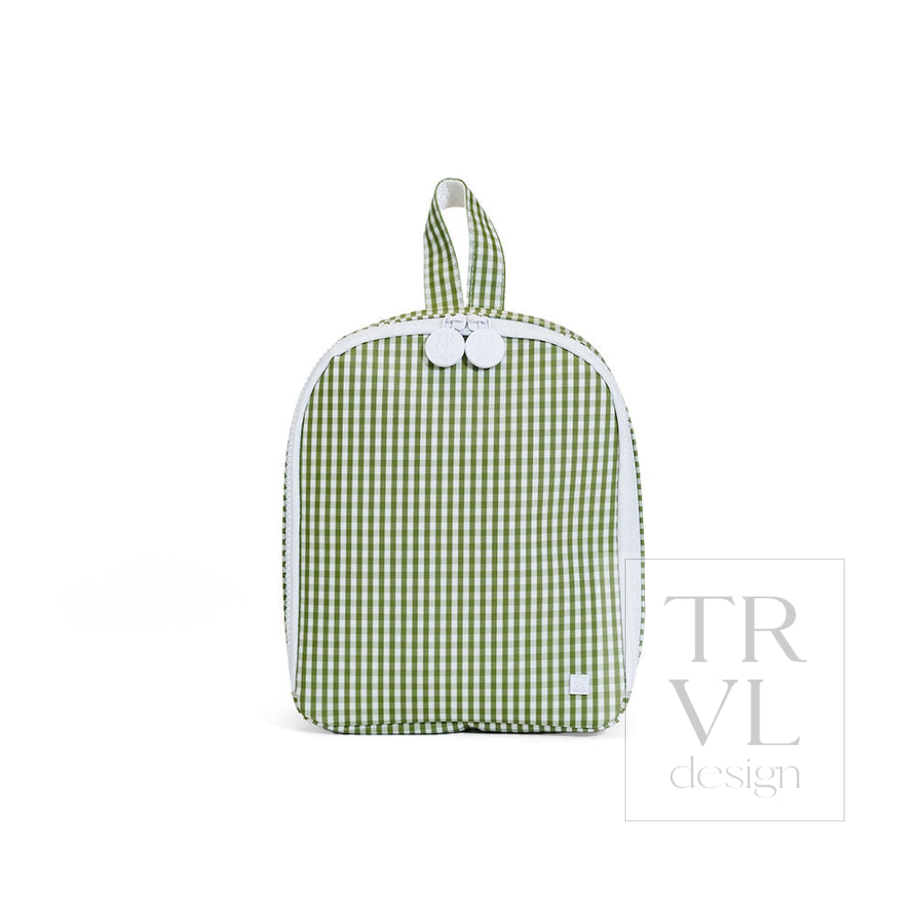 TRVL Bring It Lunch Bag - Gingham Moss
