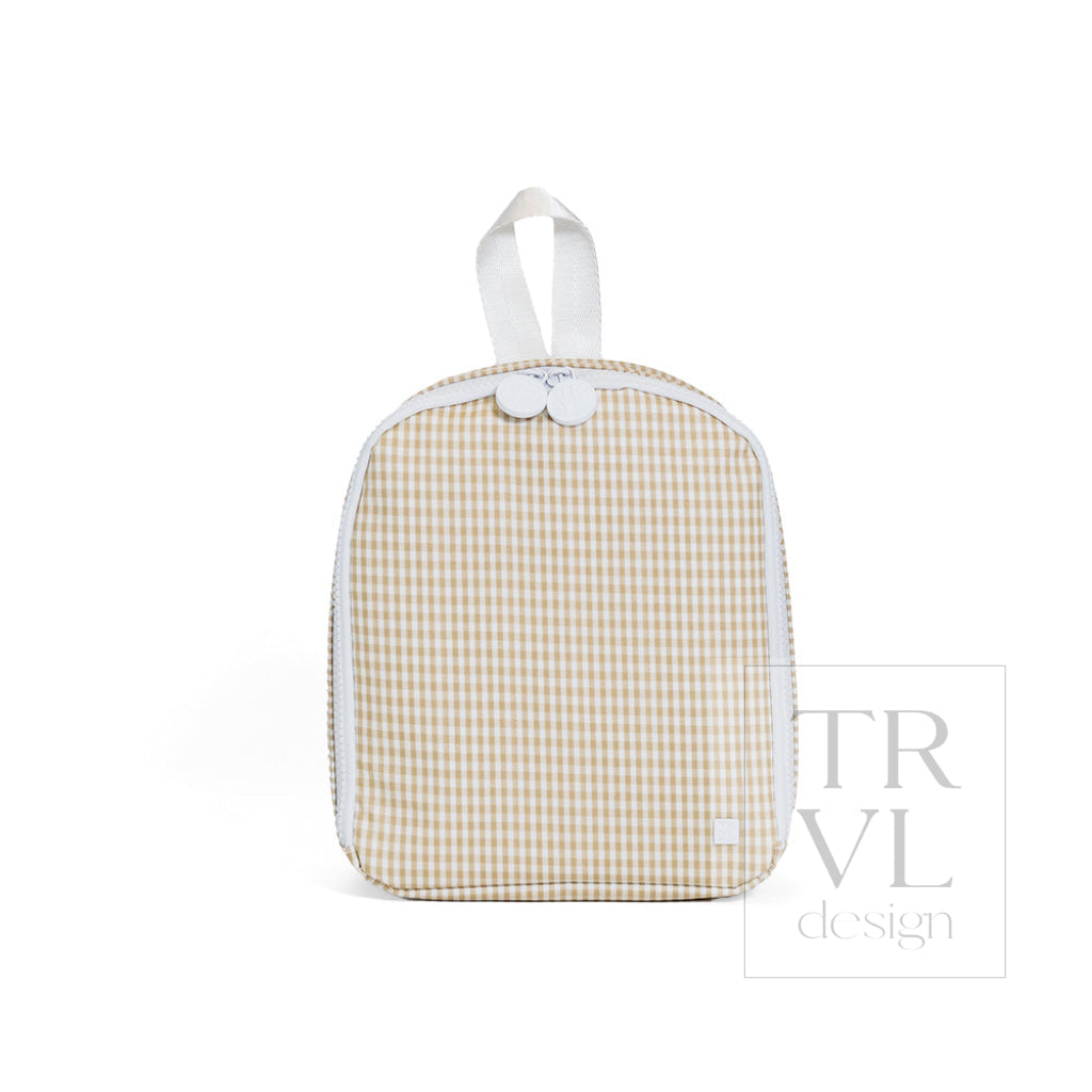 TRVL Bring It Lunch Bag - Gingham New Khaki 3