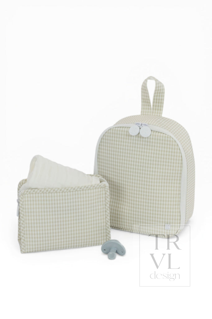 TRVL Bring It Lunch Bag - Gingham Pearl Grey
