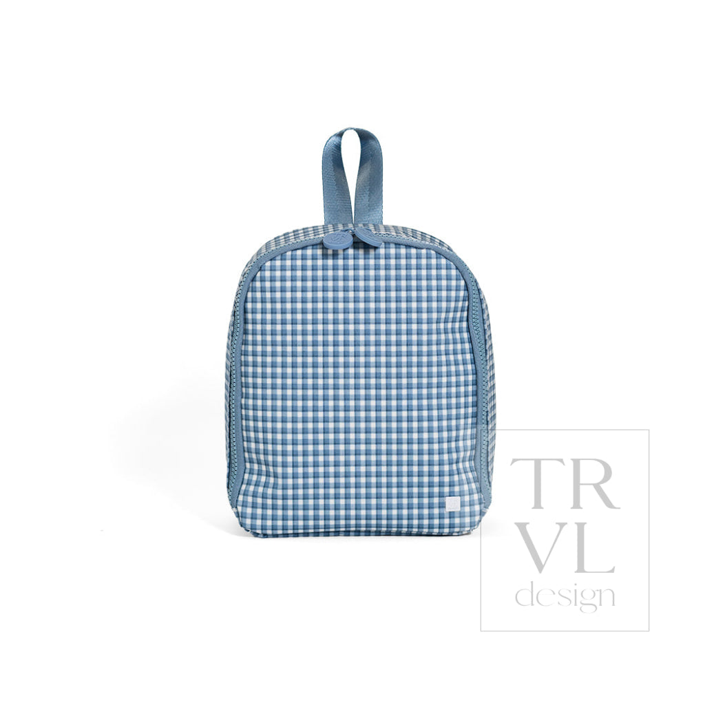 TRVL Bring It Lunch Bag - Rodeo Check Indigo