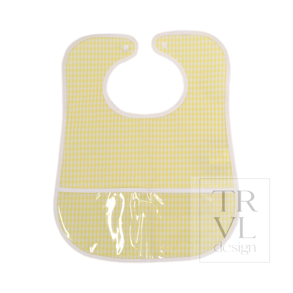 TRVL Clean Up Bib - Gingham Buttercup