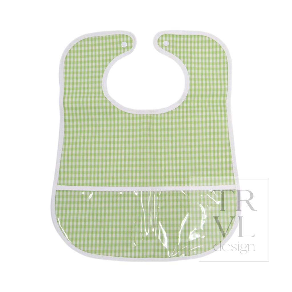 TRVL Clean Up Bib - Gingham Leaf