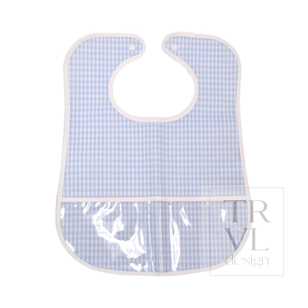 TRVL Clean Up Bib - Gingham Mist