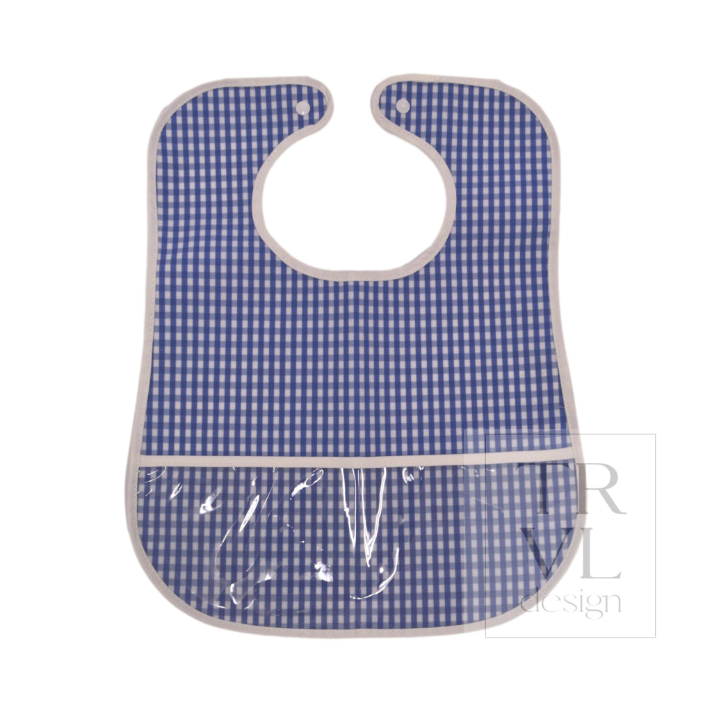 TRVL Clean Up Bib - Gingham Royal