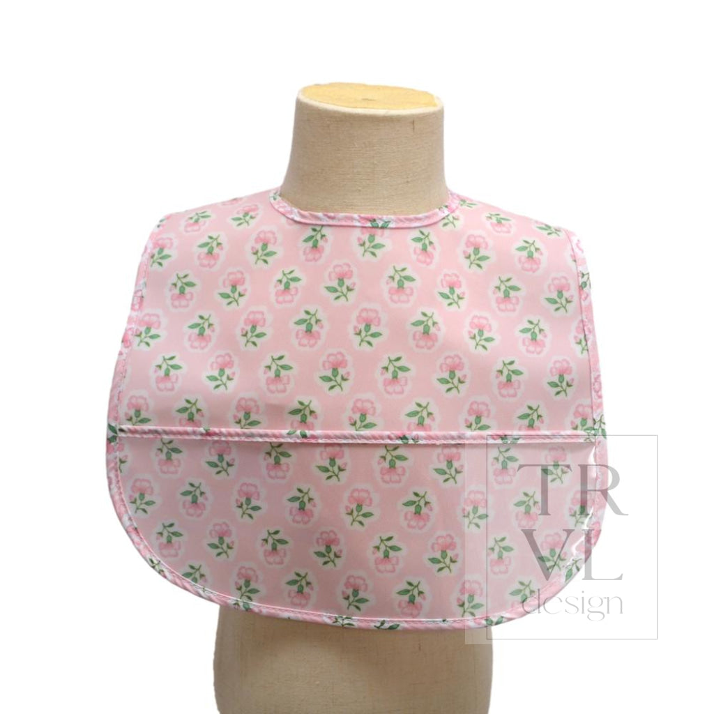 TRVL Clean Up Bib - Petite Fleur Pink