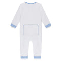 Infant Boy's Drop Flap Gingham Trim Unionsuit Playsuit — personalized example