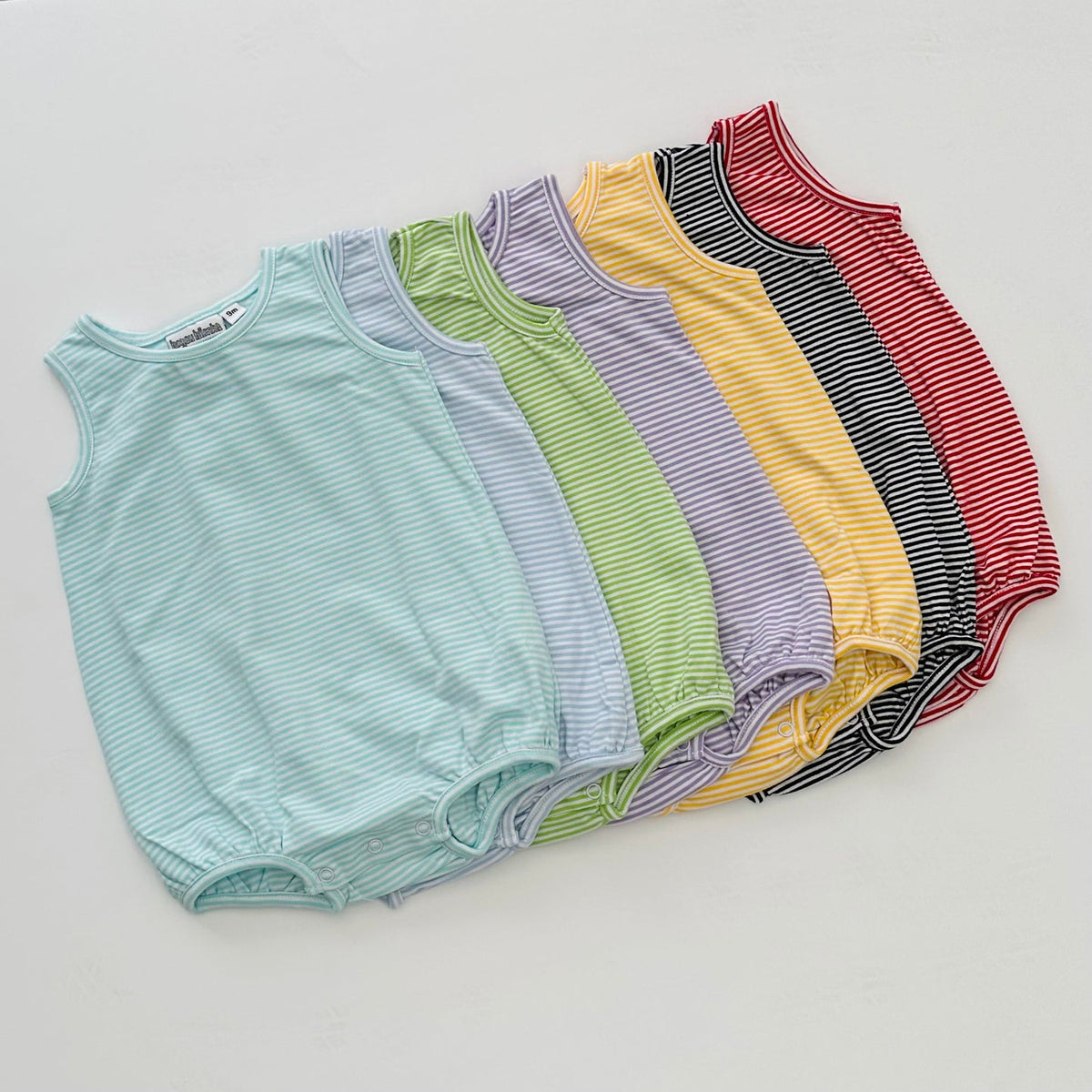Knit stripe unisex baby bubble