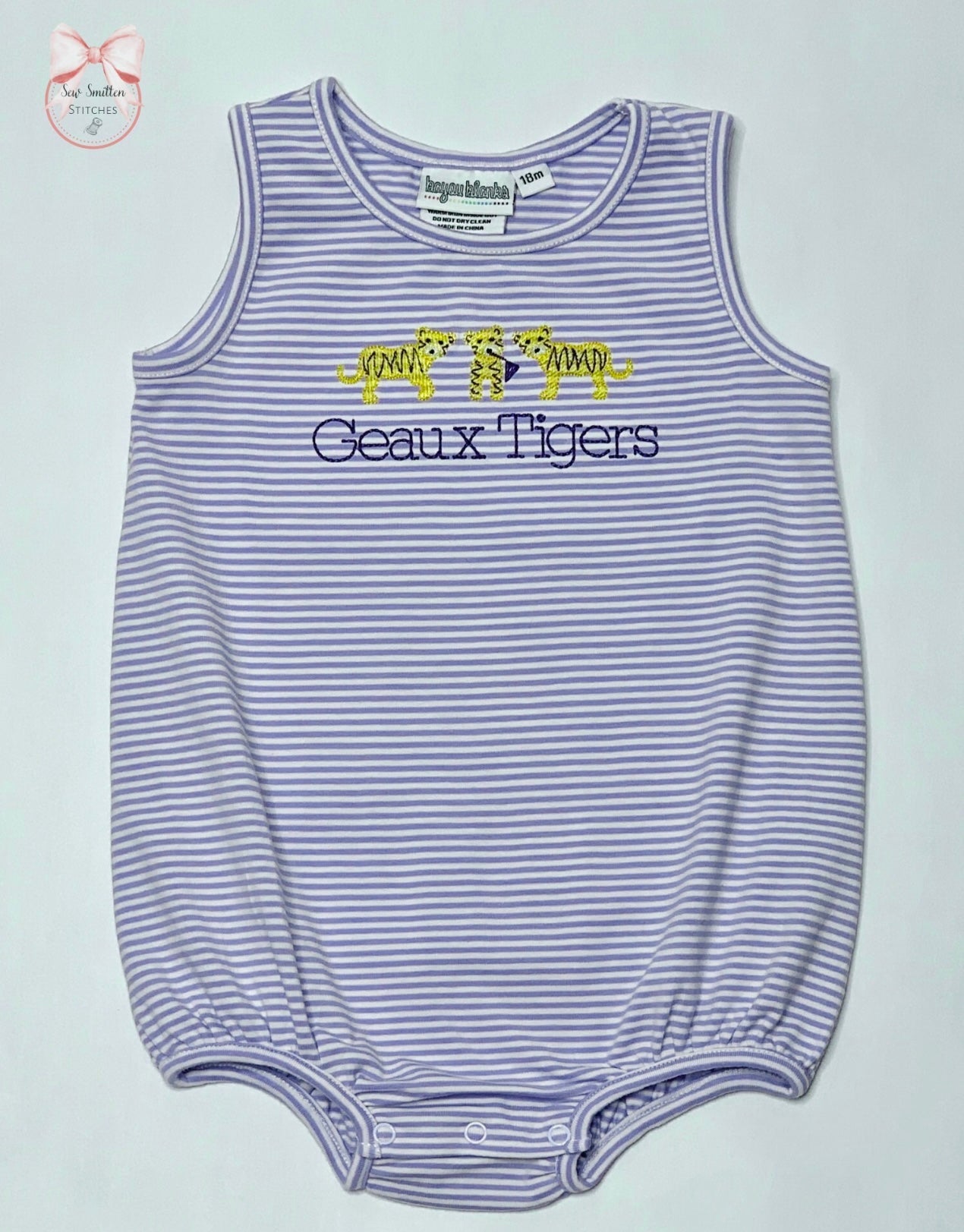 Knit stripe unisex baby bubble