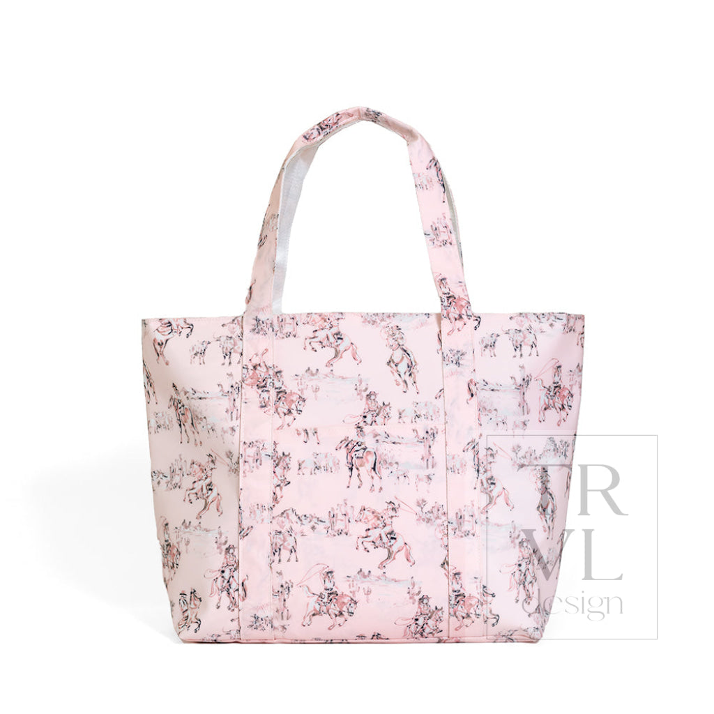 TRVL Jumbo Tote - Cowgirl Toile