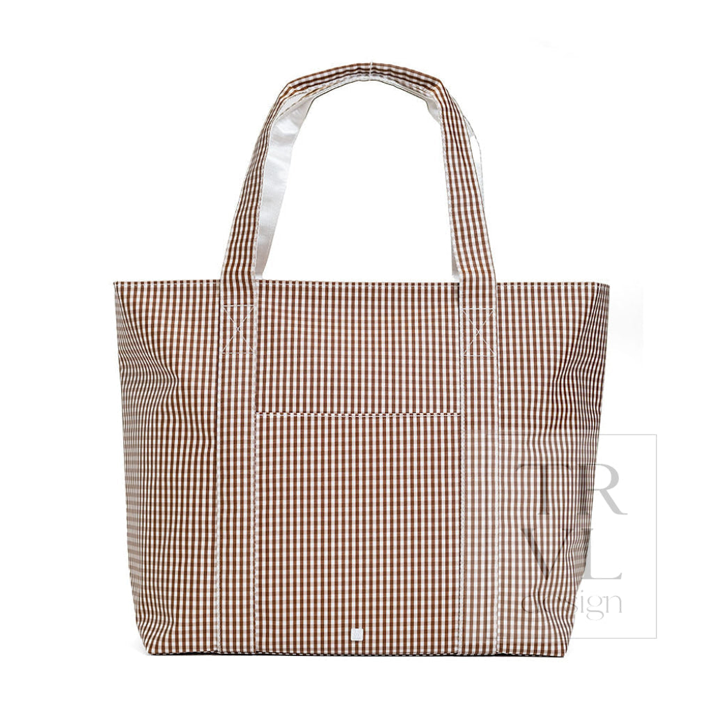 TRVL Jumbo Tote - Gingham Coco
