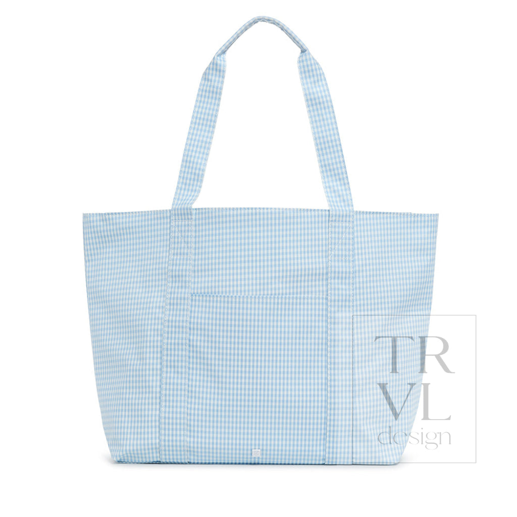 TRVL Jumbo Tote - Gingham Mist