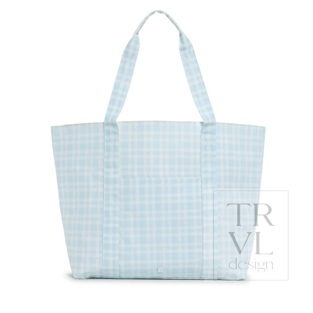 TRVL Jumbo Tote - Pimlico Plaid Blue