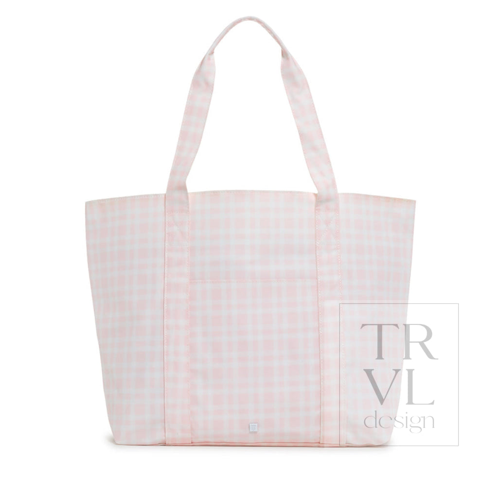 TRVL Jumbo Tote - Pimlico Plaid Pink