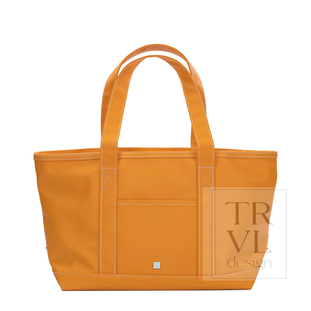 TRVL Coated Canvas Medium Tote - Orange