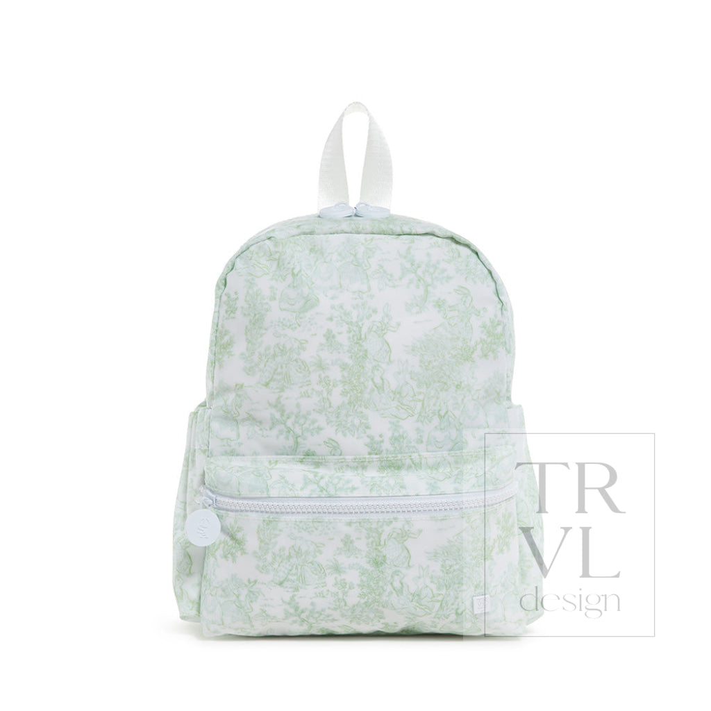TRVL Mini Backpack - Bunny Toile Green