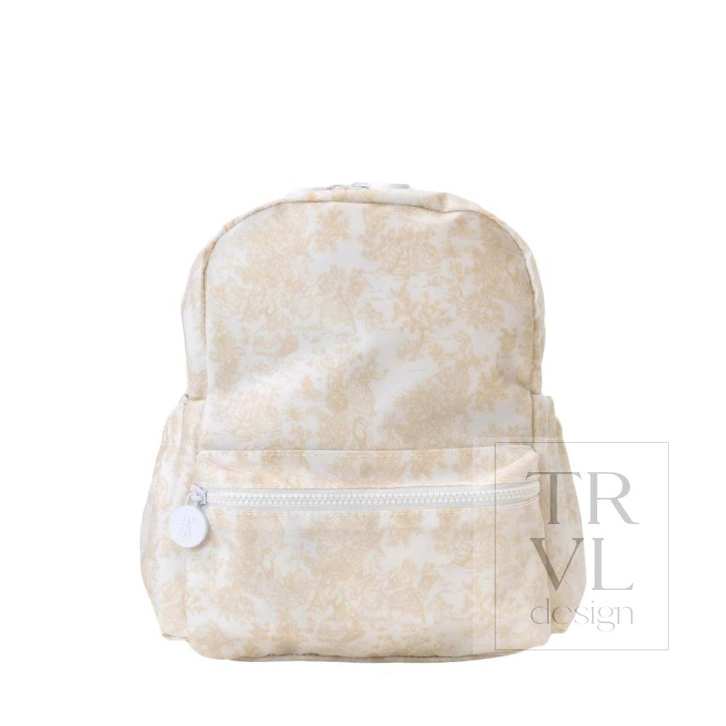 TRVL Mini Backpack - Bunny Toile Sand