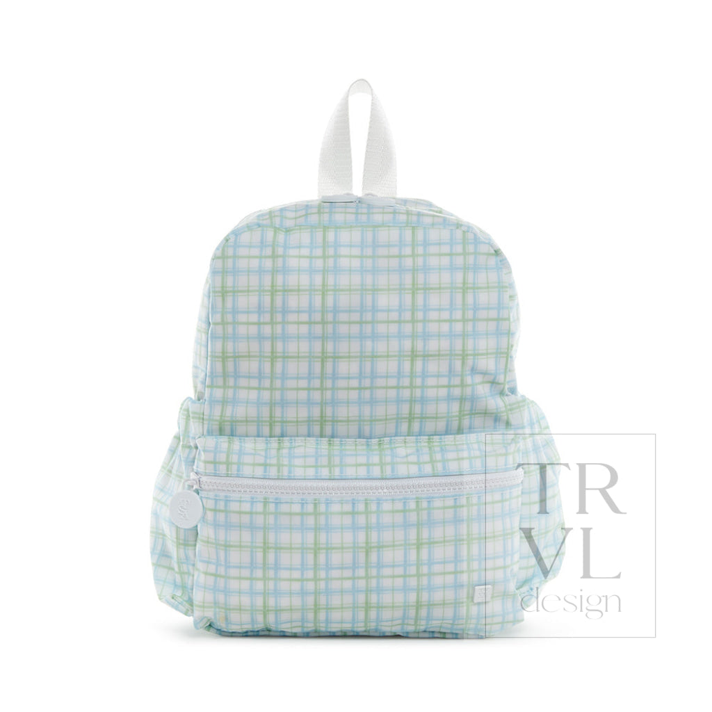 TRVL Mini Backpack - Classic Plaid Green