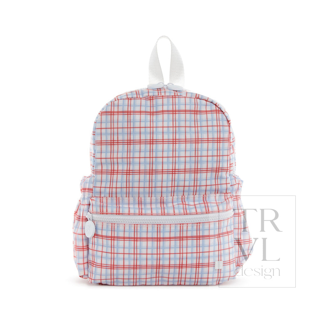 TRVL Mini Backpack - Classic Plaid Red