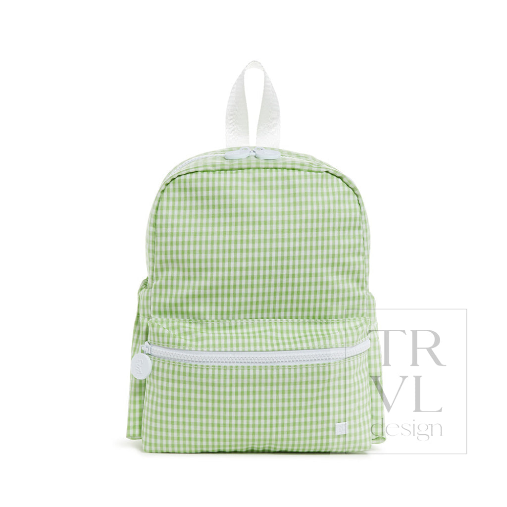 TRVL Mini Backpack - Gingham Leaf2