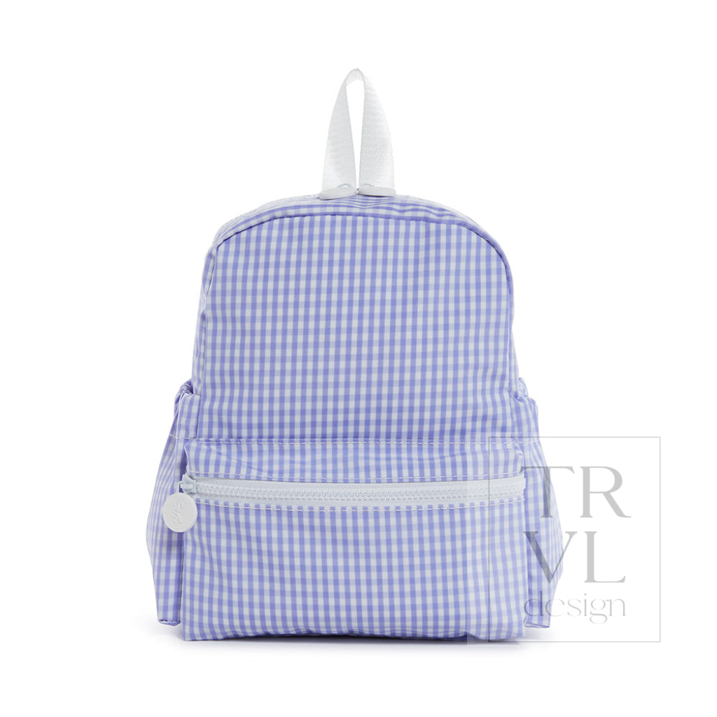 TRVL Mini Backpack - Gingham Lilac