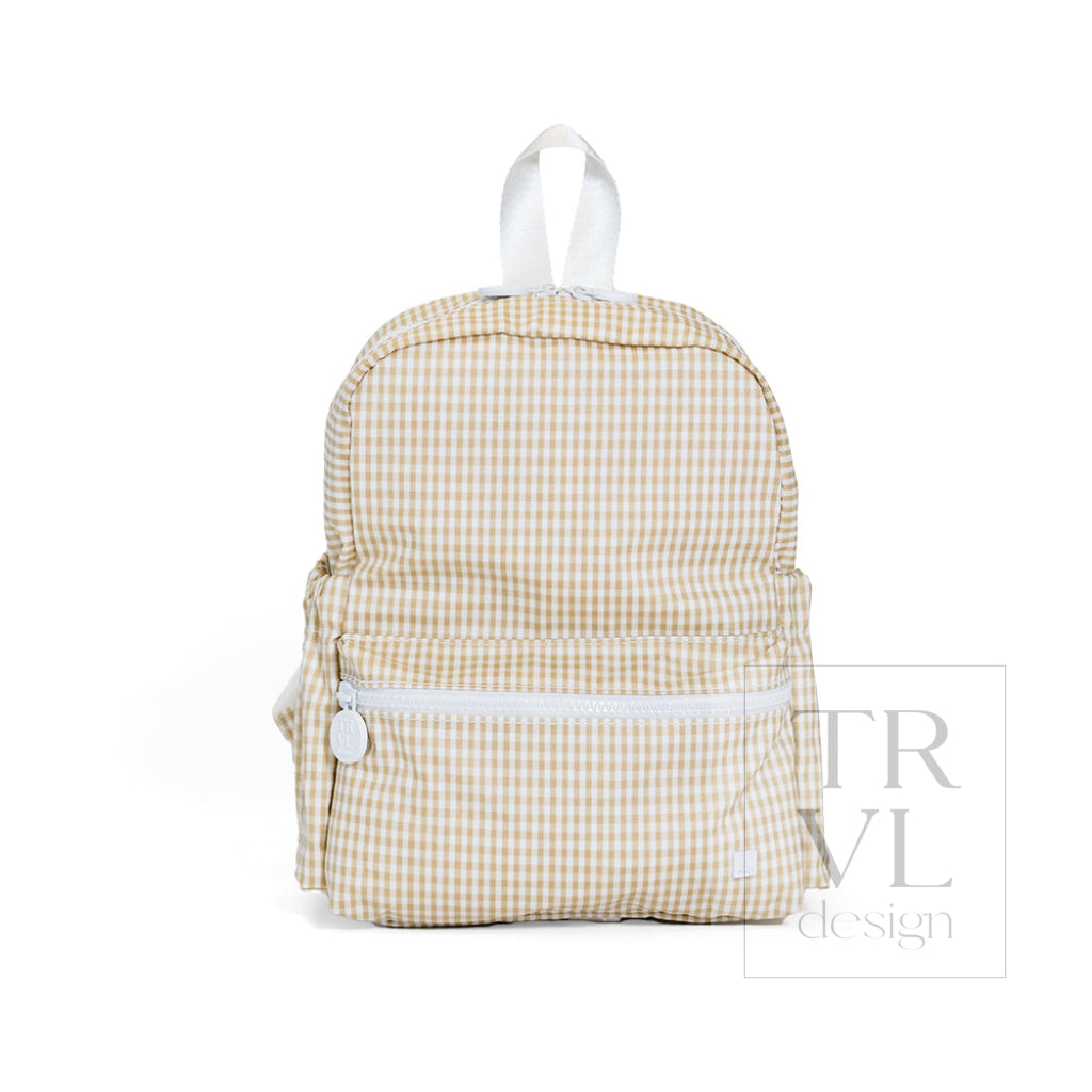 TRVL Mini Backpack - Gingham New Khaki 3