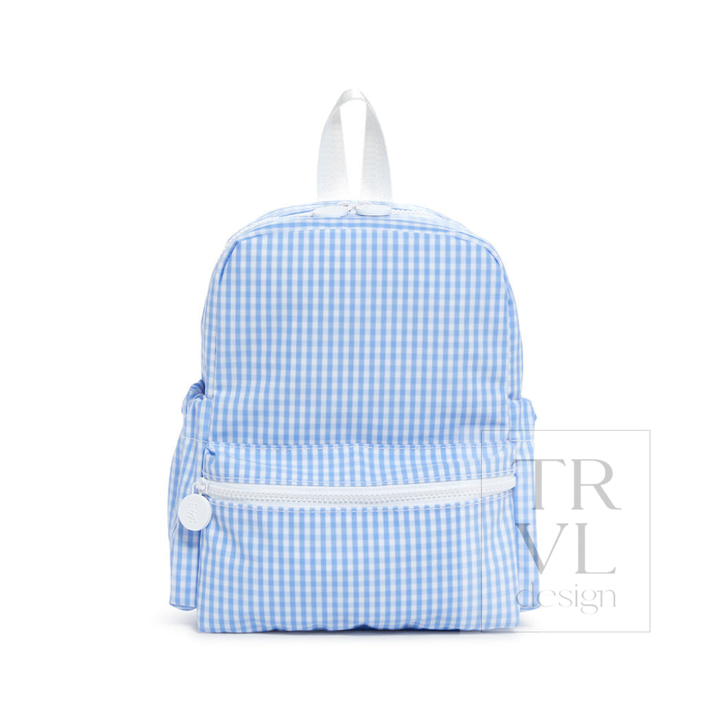 TRVL Mini Backpack - Gingham Sky