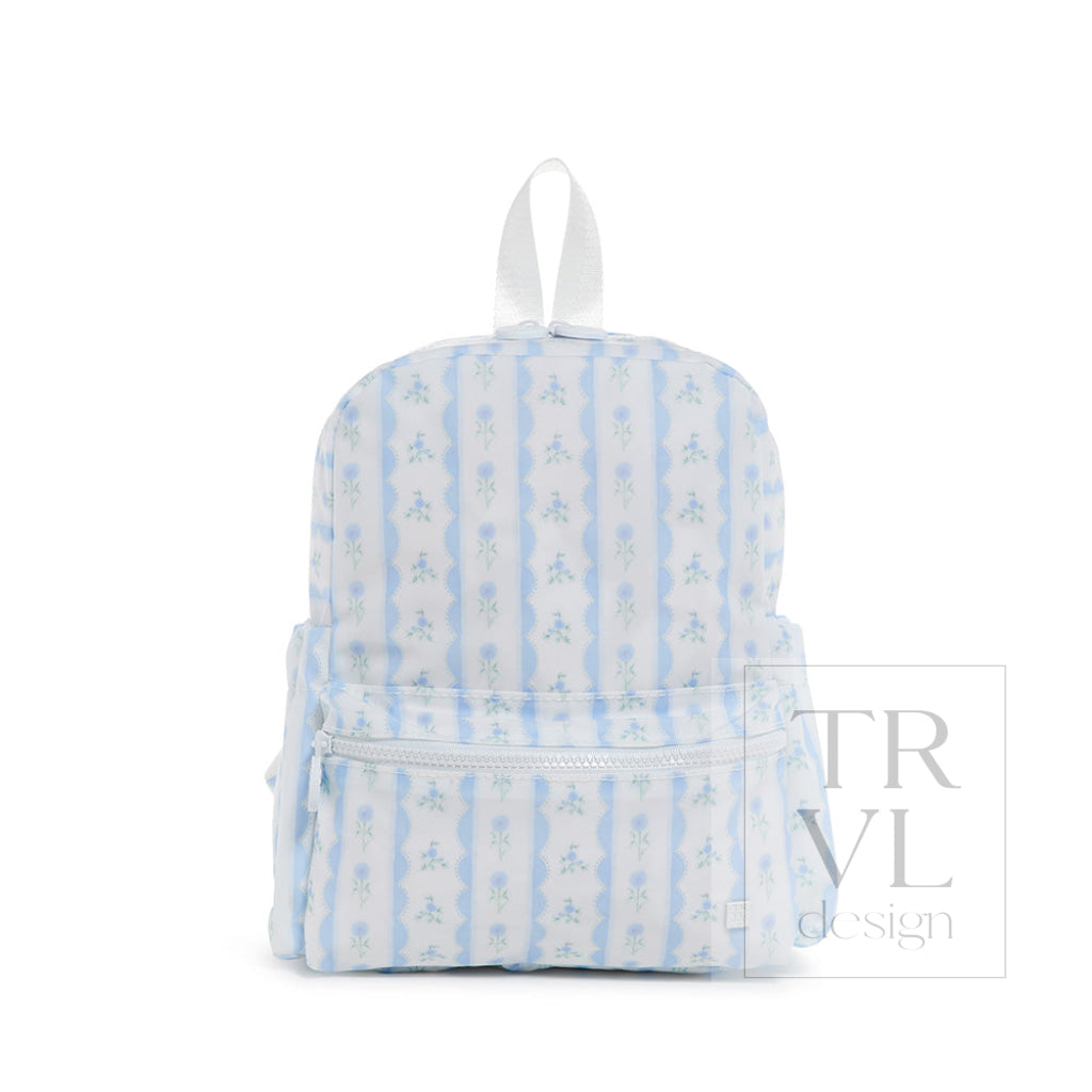 TRVL Mini Backpack - Ribbon Floral Blue