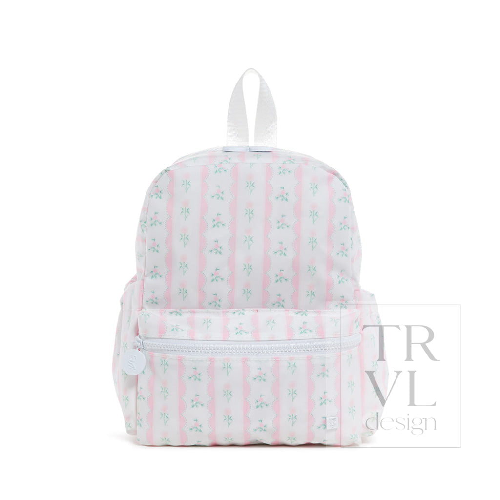 TRVL Mini Backpack - Ribbon Floral Pink