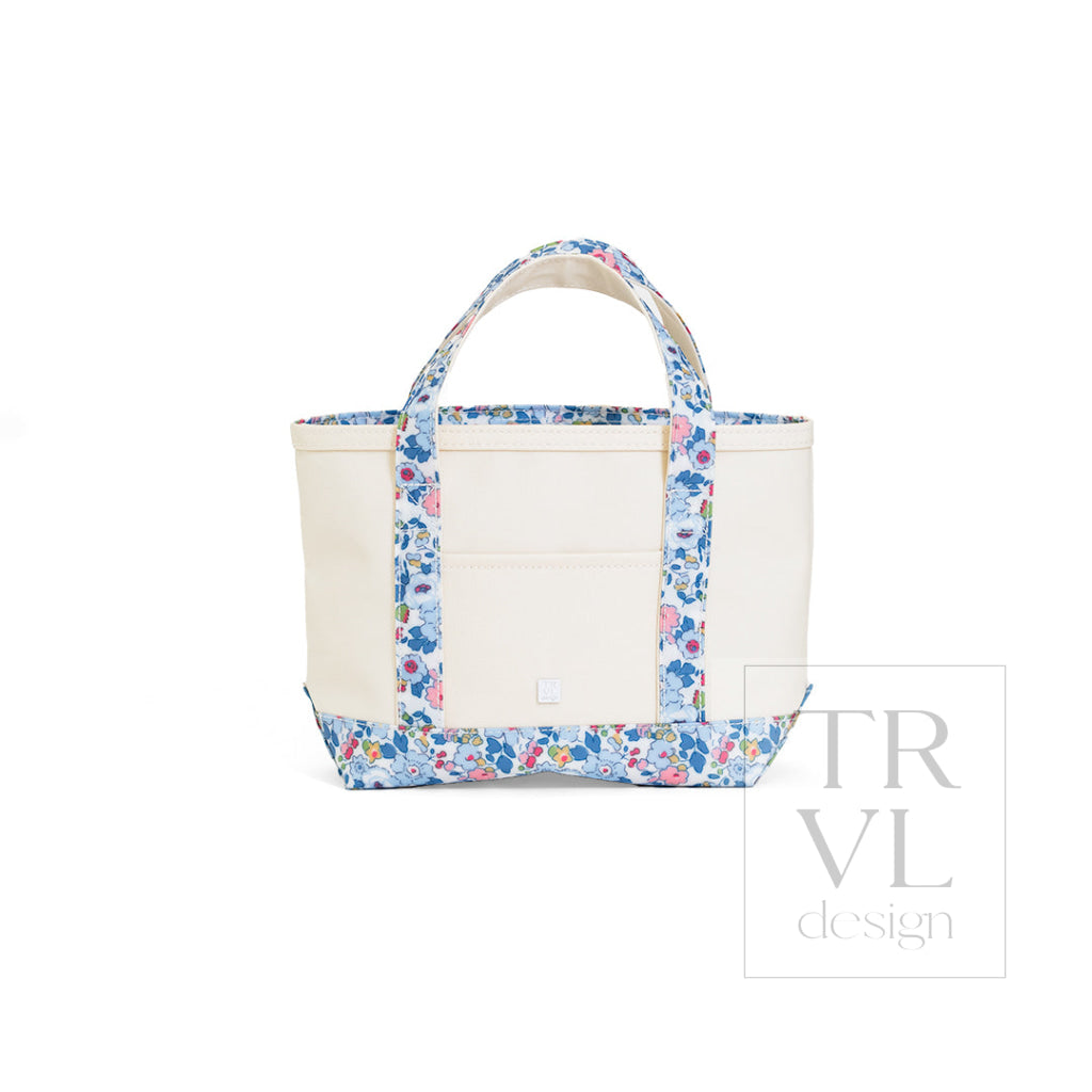 TRVL Coated Canvas Mini Tote - Natural With Bridgehampton Trim