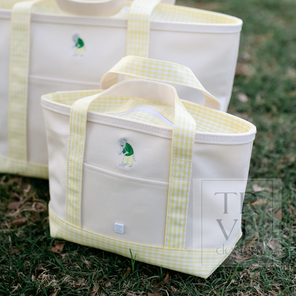 TRVL Coated Canvas Mini Tote - Ernie Coated Canvas With Buttercup Trim