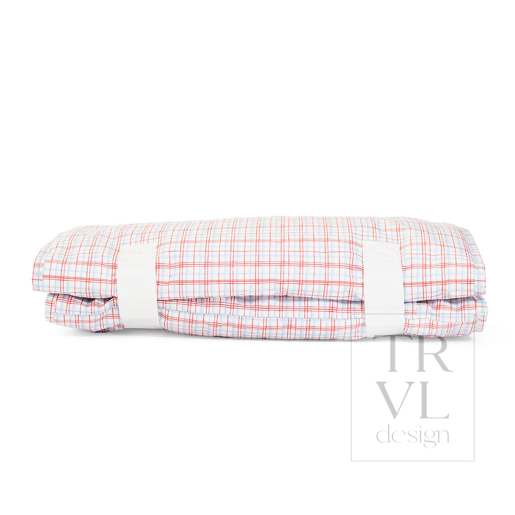 TRVL Nap Mat - Classic Plaid Red