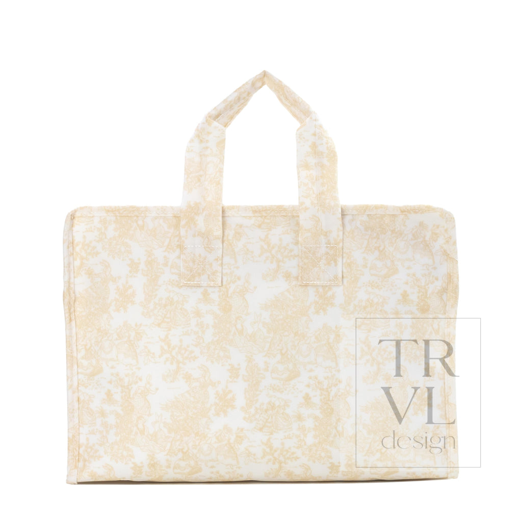 TRVL Overnite Tote - Bunny Toile Sand