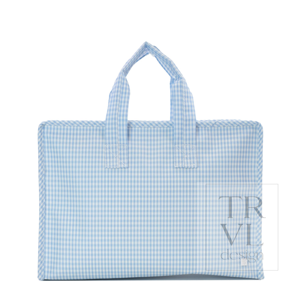 TRVL Overnite Tote - Gingham Mist