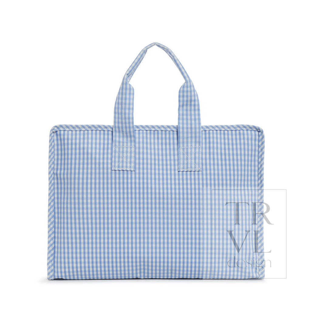TRVL Overnite Tote - Gingham Sky