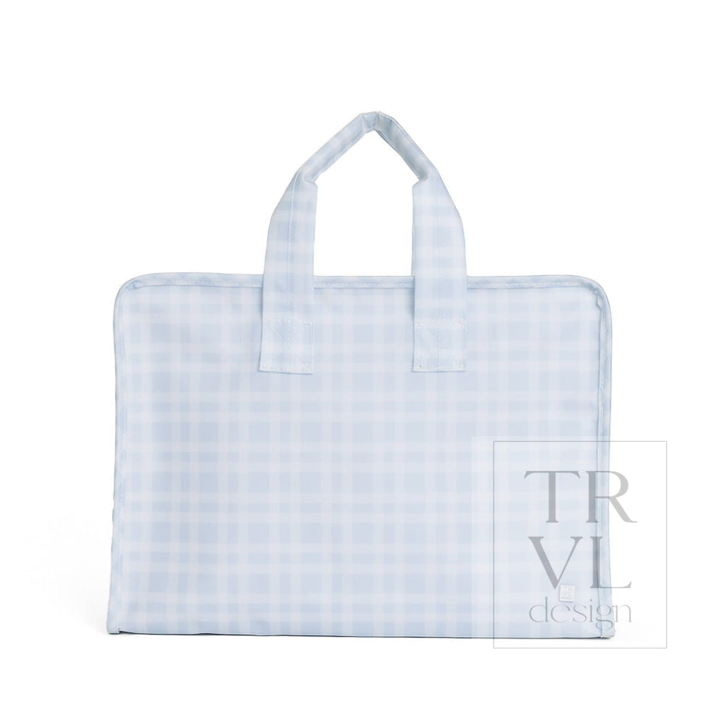TRVL Overnite Tote - Pimlico Plaid Blue
