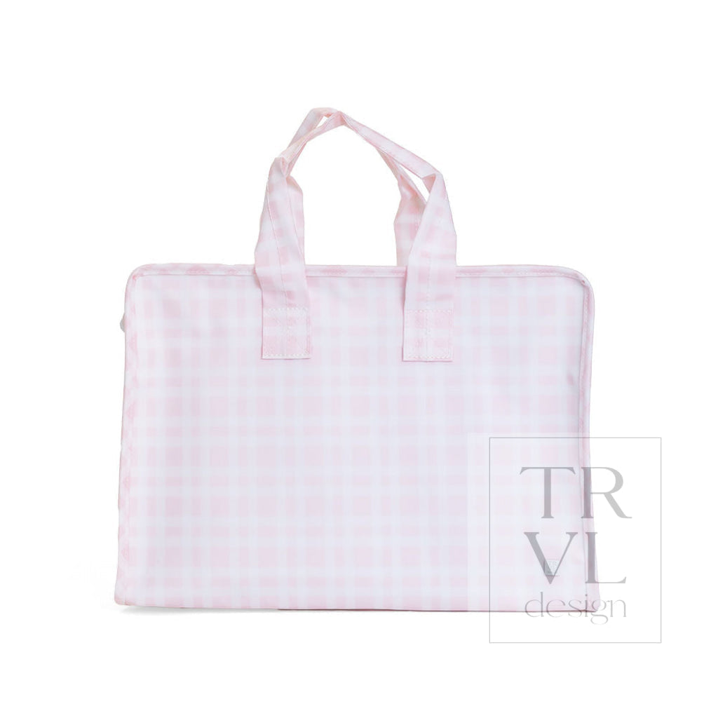 TRVL Overnite Tote - Pimlico Plaid Pink