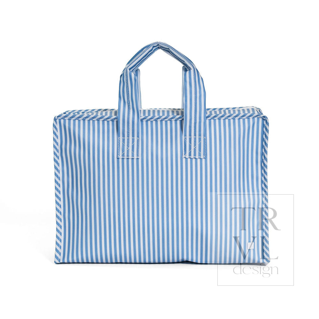 TRVL Overnite Tote - Pimlico Stripe Chambray