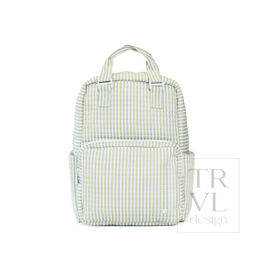 TRVL All You Need Diaper Bag - Pimlico Stripe Sage