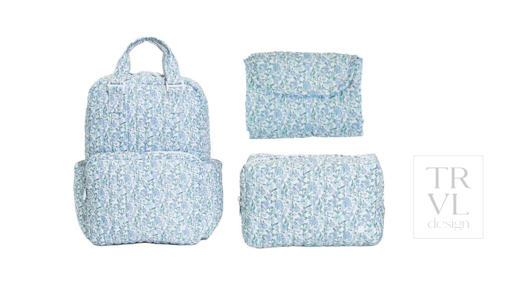 TRVL Quilted All You Need Bundle - Hamptons Floral + Changer Mat + Everyday (